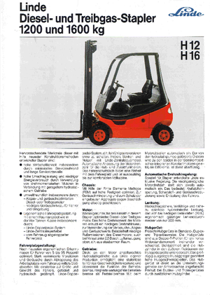 Ön forkliftler dizel Linde H 12 D
