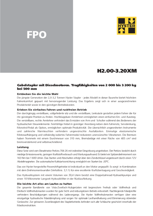 Diesel Forklifts Hyster H 3.00 XM