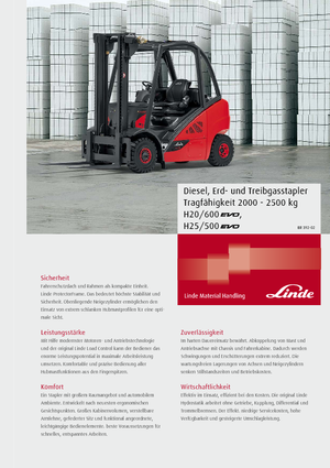 Dizel Patlamaya Dayanıklı Forkliftler Linde H25D