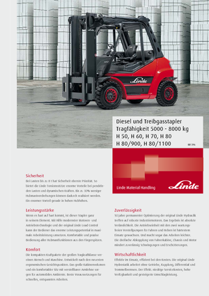 Ön forkliftler dizel Linde H80/900D