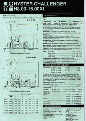 Diesel Forklifts Hyster H 8.00 XL