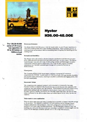 Ön forkliftler dizel Hyster H 48.00 E