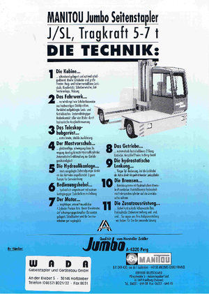 Rough terrain forkliftler Jumbo J/SL 50