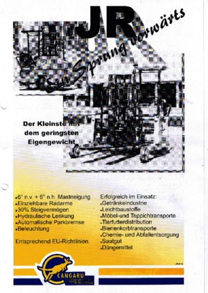 Diesel Truck Mounted Forklifts Cangaru / Transmanut JR.3.4e.1522 D.Ra.1