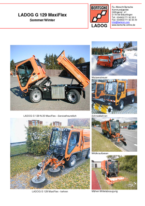 Municipal Tractors Front Hitch Bertsche Ladog G 129 N 20