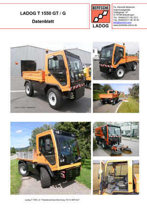 Municipal Tractors Front Hitch Bertsche Ladog T 1550