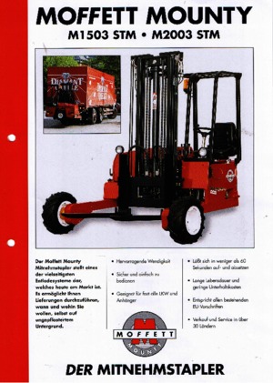 Diesel Truck Mounted Forklifts Moffett M 2003 STM