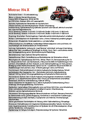 Belediye çok amaçlı araçlar dizel Reform Werke Metrac H 4 X