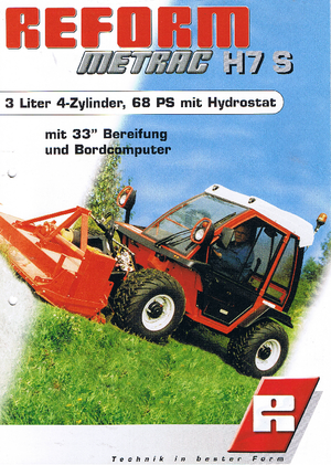 Municipal Tractors Front Hitch Reform Werke Metrac H 7 S