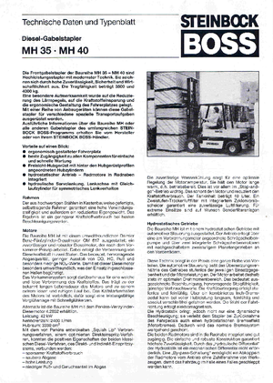 Diesel Forklifts Steinbock MH 40