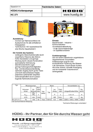 Groundwater Lowering Aggregates Hüdig HC 271/11