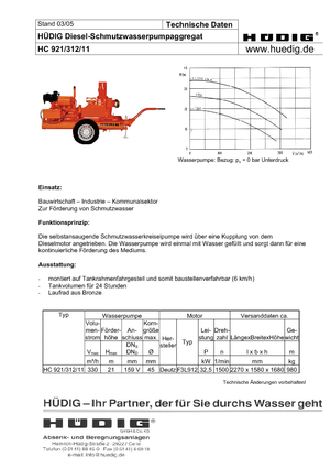 Groundwater Lowering Aggregates Hüdig HC 921/312/11