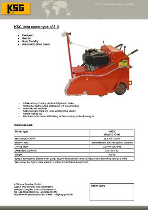 Floor Saws KSG-Maschinenbau KSG 463