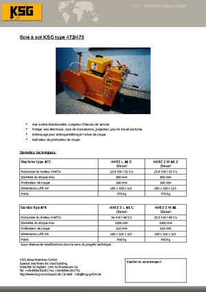 Zemin Testeresi KSG-Maschinenbau KSG 476