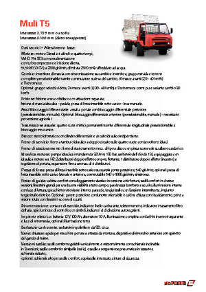 Belediye çok amaçlı araçlar dizel Reform Werke Muli T 5