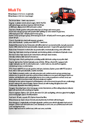 Municipal Tractors Front Hitch Reform Werke Muli T 6