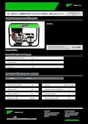 Diesel Power Generators INMESOL AL 1200-E