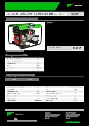 Diesel Power Generators INMESOL AL 1500-CA