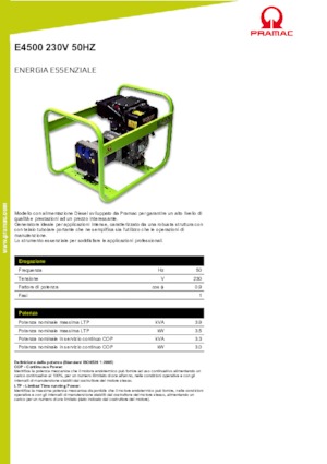 Diesel Power Generators PRAMAC Lifter E 4500 SYH