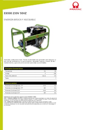 Dizel Jeneratörler PRAMAC Lifter E 6500 SYH