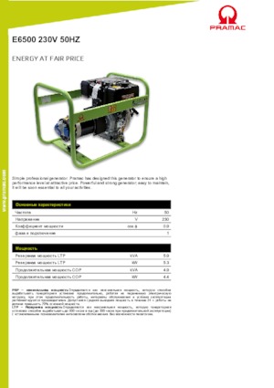 Dizel Jeneratörler PRAMAC Lifter E 6500 SYH