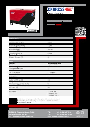 Diesel Power Generators Endress ESE 706 DYS-GT ES ISO DI