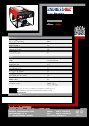 Diesel Power Generators Endress ESE 906 LS ES DI