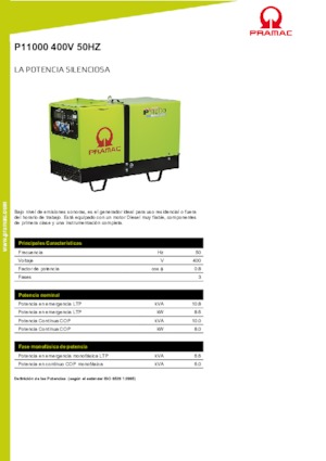 Dizel Jeneratörler PRAMAC Lifter P 11000 TYA
