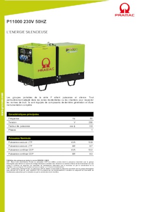 Diesel Power Generators PRAMAC Lifter P 11000 TYA