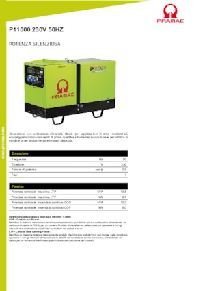 Dizel Jeneratörler PRAMAC Lifter P 11000 TYA