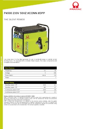 Diesel Power Generators PRAMAC Lifter P 4500