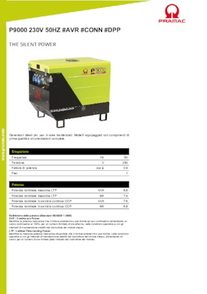 Dizel Jeneratörler PRAMAC Lifter P 9000