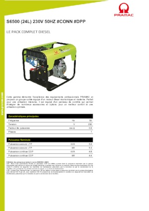 Diesel Power Generators PRAMAC Lifter S 6500 SYA
