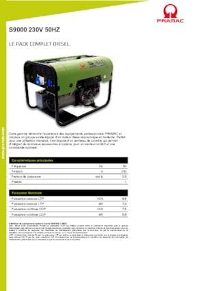 Dizel Jeneratörler PRAMAC Lifter S 9000 TRA