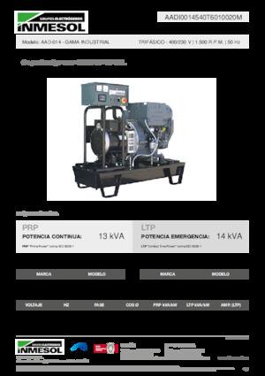 Dizel Jeneratörler INMESOL AAD-014