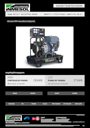 Diesel Power Generators INMESOL AAD-017