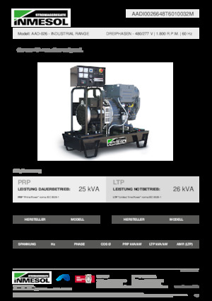 Dizel Jeneratörler INMESOL AAD-026