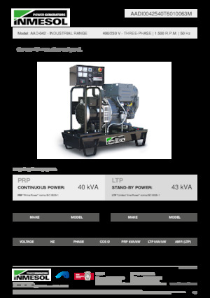 Diesel Power Generators INMESOL AAD-042