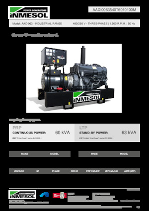 Diesel Power Generators INMESOL AAD-063