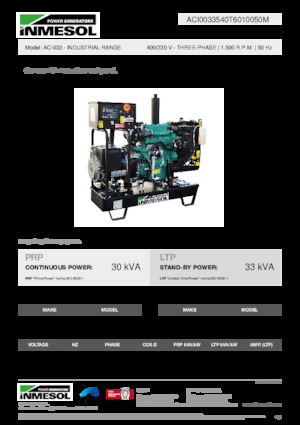 Dizel Jeneratörler INMESOL AC-033