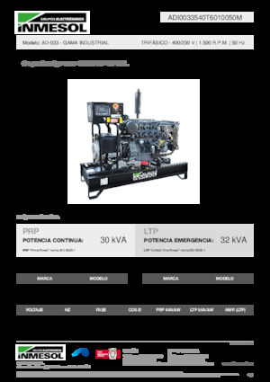 Dizel Jeneratörler INMESOL AD-033