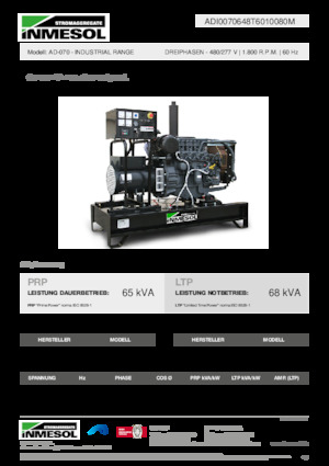 Diesel Power Generators INMESOL AD-070