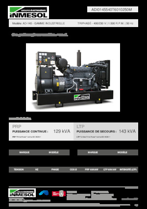 Diesel Power Generators INMESOL AD-145