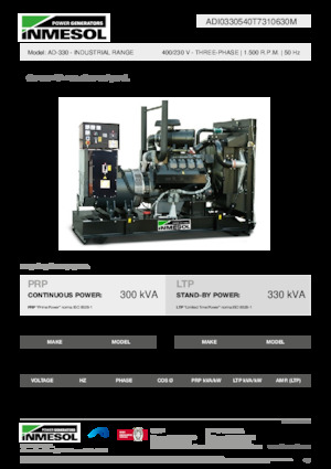Diesel Power Generators INMESOL AD-330