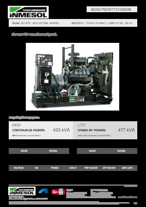Diesel Power Generators INMESOL AD-475
