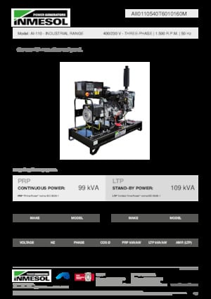 Dizel Jeneratörler INMESOL AI-110