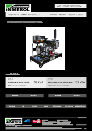 Dizel Jeneratörler INMESOL AI-110