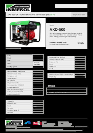 Diesel Power Generators INMESOL AKD-500-CA