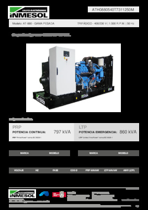 Dizel Jeneratörler INMESOL AT-880