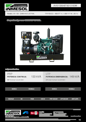 Diesel Power Generators INMESOL AV-150
